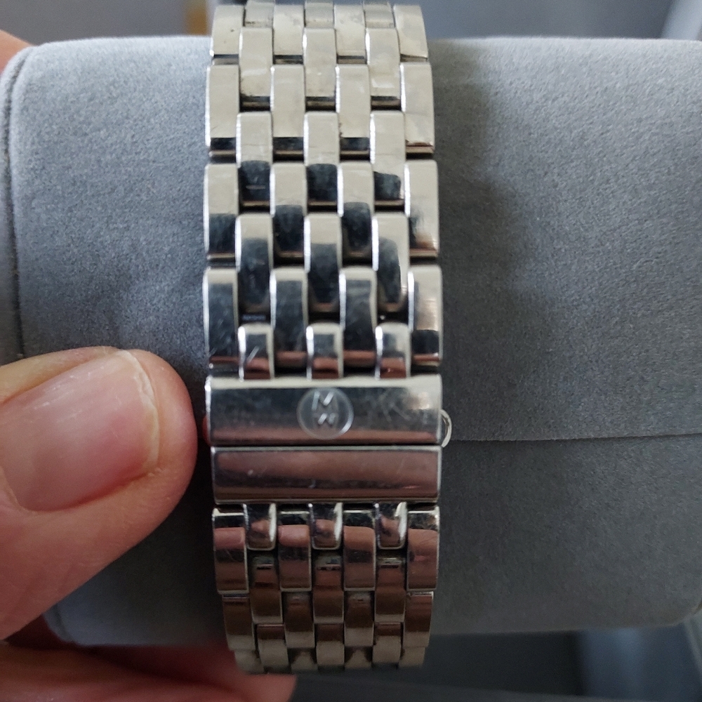 Michele Silver Women Watch Large Face, All Orginal Packaging - Picture 7 of 11
